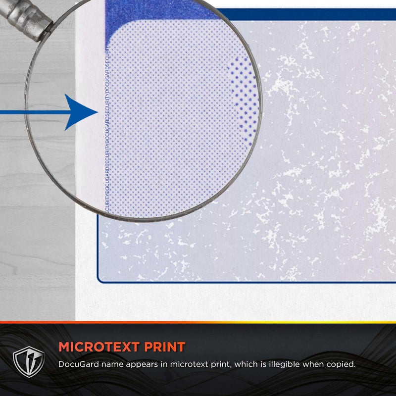 DocuGard Blue/Red Premier Prismatic Top High Security Check Paper - Laser/Inkjet Printer Compatible - 13 Security Features - 500 Blank Business Checks (04532) - Image 5